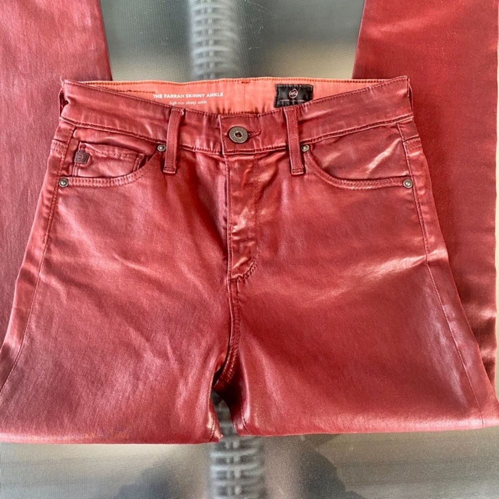Ag Adriano Goldschmied Red Skinny Jeans